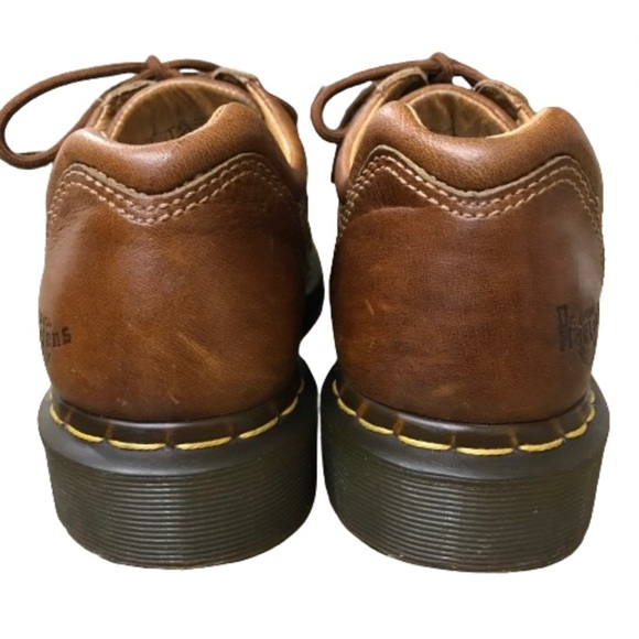 Dr. Martens Leather Chunky Oxford Low Top Shoes Women 7 Brown Vintage 12037 - Picture 7 of 16